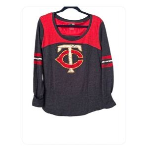 Minnesota Twins NEW long sleeve women's shirt size L lightweight‎ New Era NWT